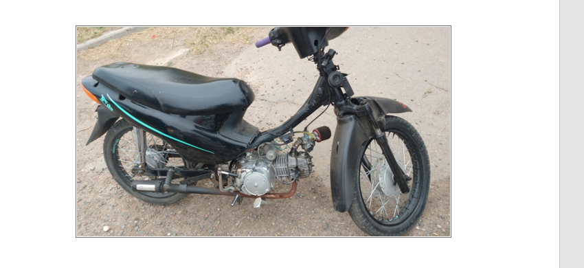  SECUESTRAN MOTO TRAS UNA PICADA EN RUTA