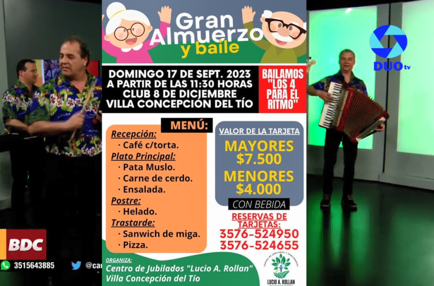 Jubilados: Almuerzo, baile y actualidad